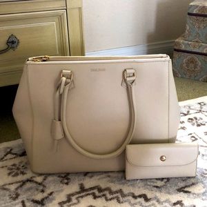 Large Alto Roma Dooney & Bourne Cream Purse with Alto Slim Wallet EUC